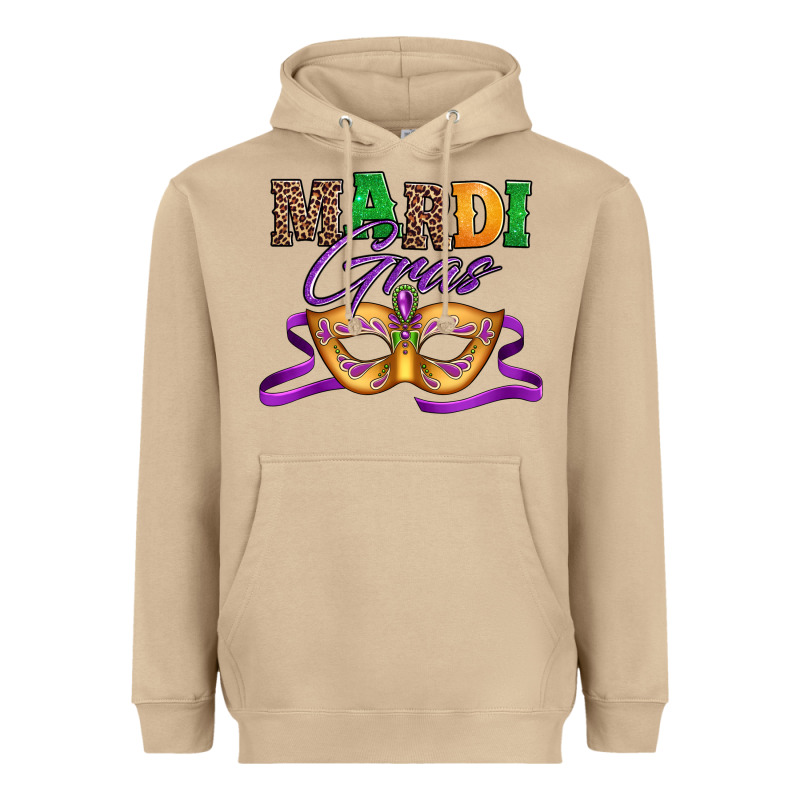 Happy Mardi Gras Carnival Mask Heavyweight Hoodie by Jasminsmagicworld | Teevron