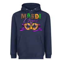 Navy happy mardi gras carnival mask Heavyweight Hoodie - Jasminsmagicworld