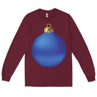 Burgundy christmas ornament 2 Long Sleeve Tee - artisFamous
