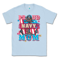 Dusty Blue Proud navy Mom Mother's Day Classic Tee - FaDigitalArtStudio