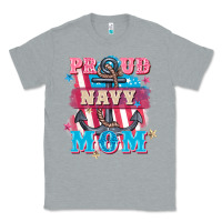 Heather Grey Proud navy Mom Mother's Day Classic Tee - FaDigitalArtStudio