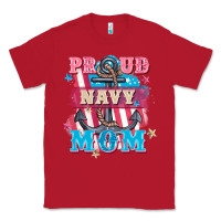 Red Proud navy Mom Mother's Day Classic Tee - FaDigitalArtStudio