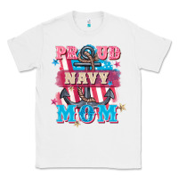 White Proud navy Mom Mother's Day Classic Tee - FaDigitalArtStudio