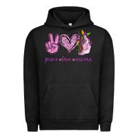 Pigment Black Peace Love Unicorn Urban Hoodie - Jasminsmagicworld