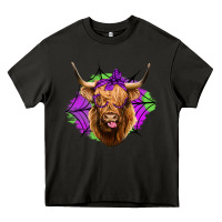 Asphalt halloween highland cow Heavy Core Tee - Jasminsmagicworld