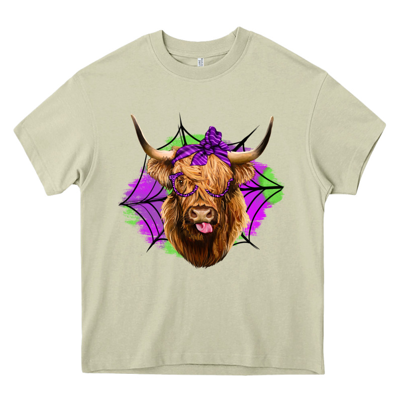 Halloween Highland Cow Heavy Core Tee by Jasminsmagicworld | Teevron