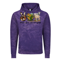 Cloud Purple Peace Love Saanen Goats Vintage Hoodie - LillyAllenDesigns