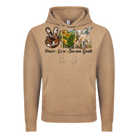Vintage Coffee Peace Love Saanen Goats Vintage Hoodie - LillyAllenDesigns