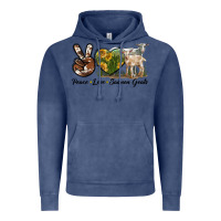 Vintage Denim Peace Love Saanen Goats Vintage Hoodie - LillyAllenDesigns