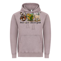 Vintage Zinc Peace Love Saanen Goats Vintage Hoodie - LillyAllenDesigns
