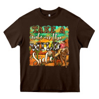 Chocolate Brown take a ride on the wild side Heavy Core Tee - OliviaCreatesArt