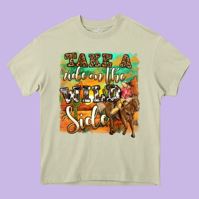 Take A Ride On The Wild Side Heavy Core Tee Designed By Oliviacreatesart