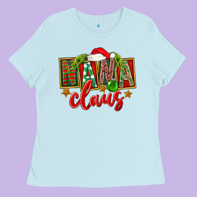 Christmas Nana Claus Ladies Tee Designed By Fadigitalartstudio