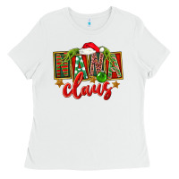 White christmas nana claus Ladies Tee - FaDigitalArtStudio