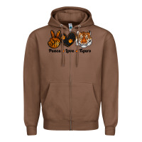 Chestnut peace love tigers Zipper Hoodie - RanaPortraitStore