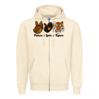 Sandshell peace love tigers Zipper Hoodie - RanaPortraitStore