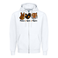 White peace love tigers Zipper Hoodie - RanaPortraitStore
