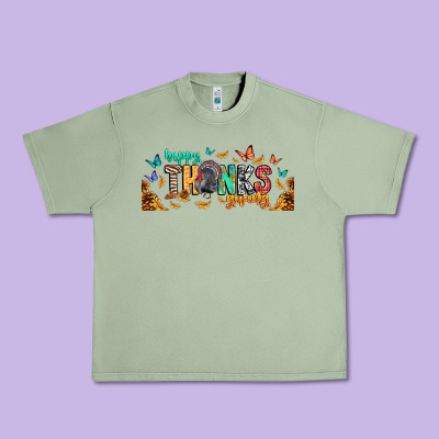 Happy Thanksgiving Urban Heavy Tee Designed By Cowhidedigitalart