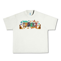 Pistachio Happy thanksgiving Urban Heavy Tee - CowhideDigitalArt