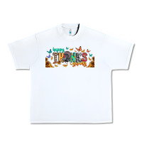 White Happy thanksgiving Urban Heavy Tee - CowhideDigitalArt