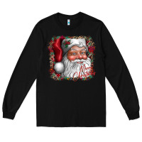 Black merry Christmas santa Long Sleeve Tee - CowhideDigitalArt