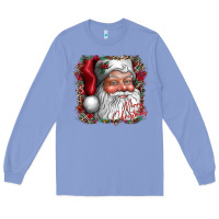 Colony Blue merry Christmas santa Long Sleeve Tee - CowhideDigitalArt