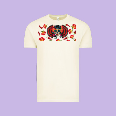 Sugar Skull Rose Libbey Glass Vintage Tee Designed By Bundleandbundleshop