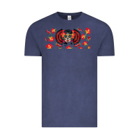 Vintage Denim sugar skull rose libbey glass Vintage Tee - BundleAndBundleShop