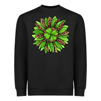 Black lucky leopard st patricks sunflower Heavyweight Sweatshirt - Jasminsmagicworld