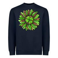 Navy lucky leopard st patricks sunflower Heavyweight Sweatshirt - Jasminsmagicworld