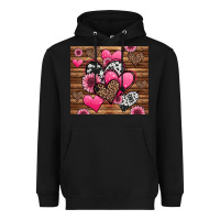 Black valentines day western hearts and sunflowers Heavyweight Hoodie - Jasminsmagicworld