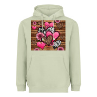 Matcha valentines day western hearts and sunflowers Heavyweight Hoodie - Jasminsmagicworld