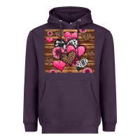 Plum valentines day western hearts and sunflowers Heavyweight Hoodie - Jasminsmagicworld