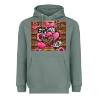 Sage valentines day western hearts and sunflowers Heavyweight Hoodie - Jasminsmagicworld
