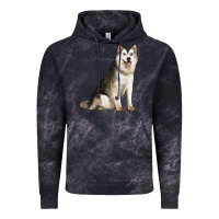 Cloud Black Alaskan Malamute Dog Vintage Hoodie - LillyAllenDesigns