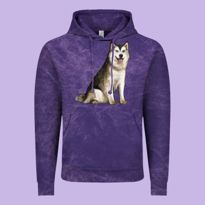 Alaskan Malamute Dog Vintage Hoodie Designed By Lillyallendesigns