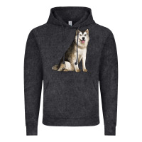 Vintage Black Alaskan Malamute Dog Vintage Hoodie - LillyAllenDesigns