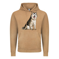 Vintage Camel Alaskan Malamute Dog Vintage Hoodie - LillyAllenDesigns