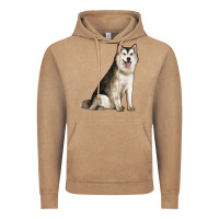 Vintage Coffee Alaskan Malamute Dog Vintage Hoodie - LillyAllenDesigns