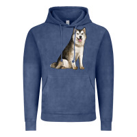Vintage Denim Alaskan Malamute Dog Vintage Hoodie - LillyAllenDesigns