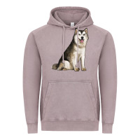 Vintage Zinc Alaskan Malamute Dog Vintage Hoodie - LillyAllenDesigns