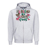 Heather Grey nursing is a work of heart Zipper Hoodie - RanaPortraitStore