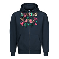 Navy nursing is a work of heart Zipper Hoodie - RanaPortraitStore