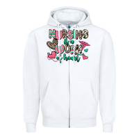 White nursing is a work of heart Zipper Hoodie - RanaPortraitStore