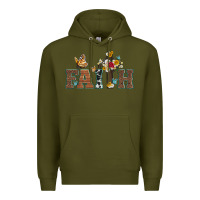 Army Green faith cross and butterfly with sunflower leopard and roses Premium Hoodie - Artiststas