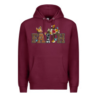 Burgundy faith cross and butterfly with sunflower leopard and roses Premium Hoodie - Artiststas