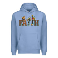 Colony Blue faith cross and butterfly with sunflower leopard and roses Premium Hoodie - Artiststas