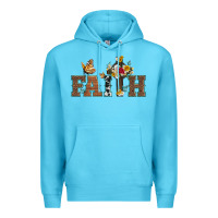 Ocean Blue faith cross and butterfly with sunflower leopard and roses Premium Hoodie - Artiststas