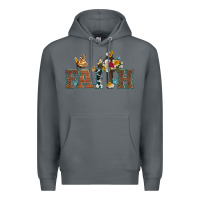 Rock faith cross and butterfly with sunflower leopard and roses Premium Hoodie - Artiststas