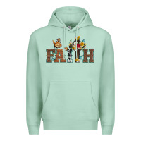Seafoam faith cross and butterfly with sunflower leopard and roses Premium Hoodie - Artiststas